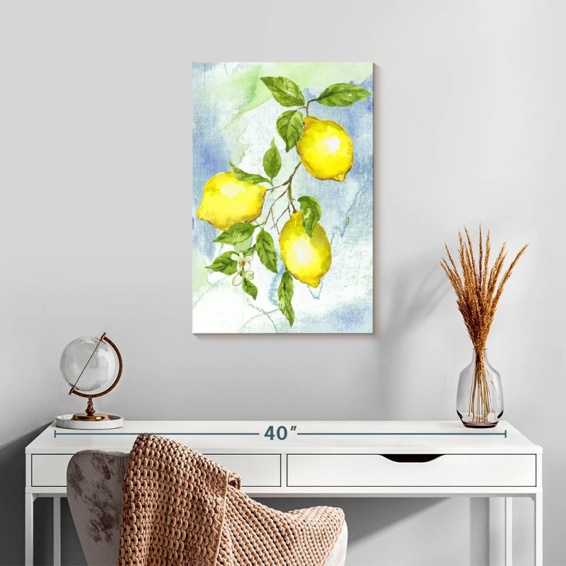 Yarlin Painterly Lemons II, 24" H x 16" W