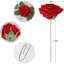 Fleur artificielle rose 25 pièces à la recherche de fausses roses avec tige pour les bouquets de mariage bricolage centres de table décorations de fête de naissance