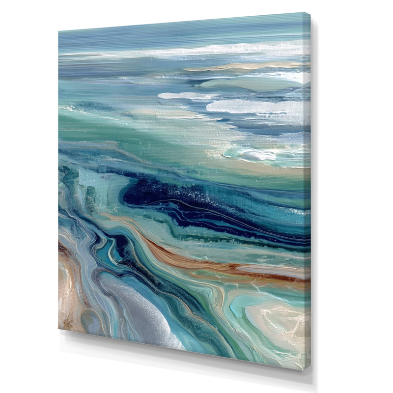 «Green River», art mural vert, impression sur toile, H 40 po x l 30 po, Toile tendue, Ne s’applique pas