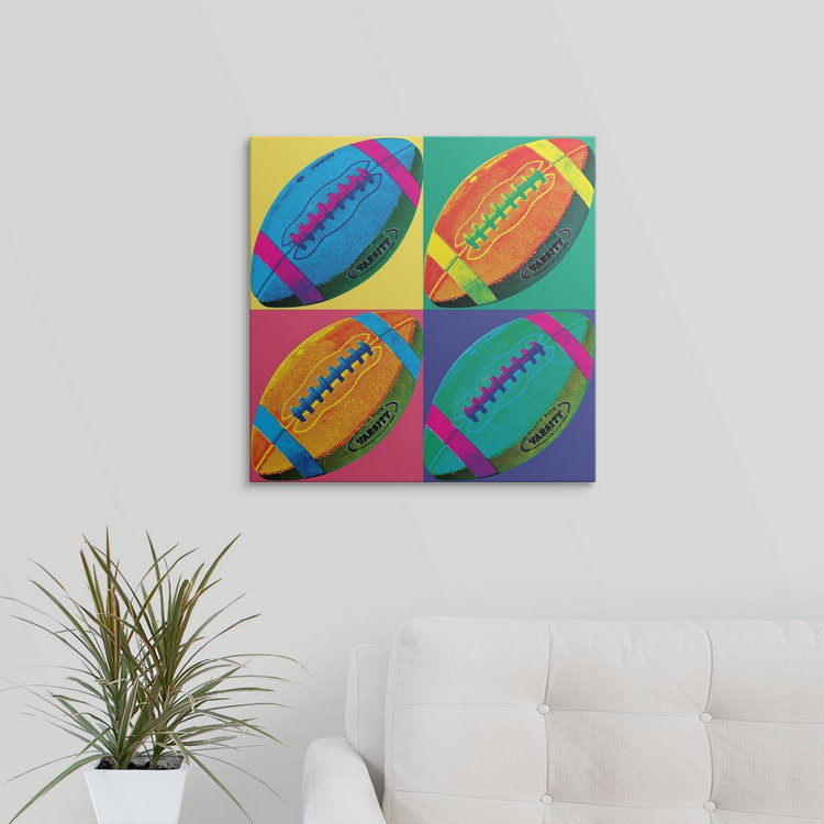 « -football », impression Ball Four, H 35 po x l 35 po x P 1,5 po, Toile