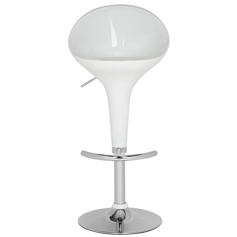 Bunky Swivel Counter Stool, White