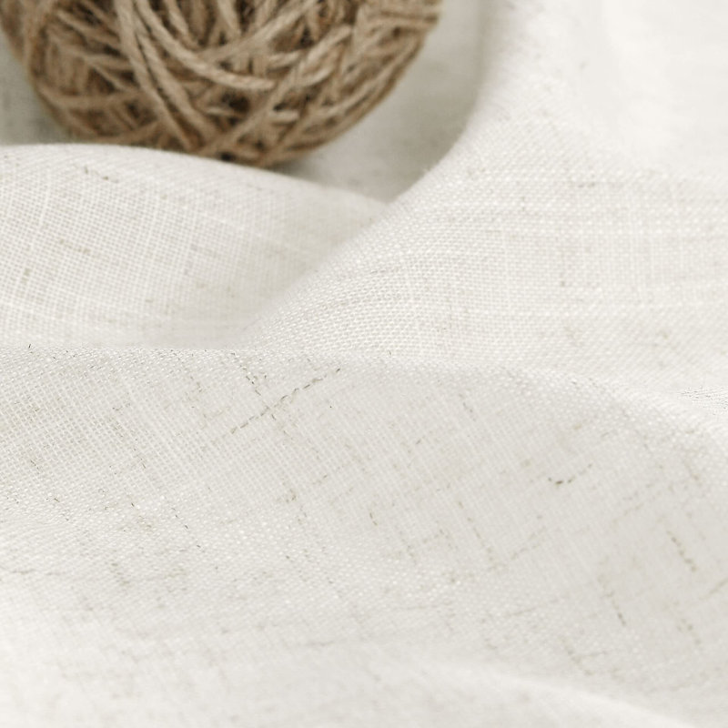 2 Panels Set Cream Linen Curtains For Living Room Extra Long Back Tab Curtains Neutral Farmhouse Light Filtering Semi Sheer Linen Drapes Ceiling To Floor For Large Window Ivory