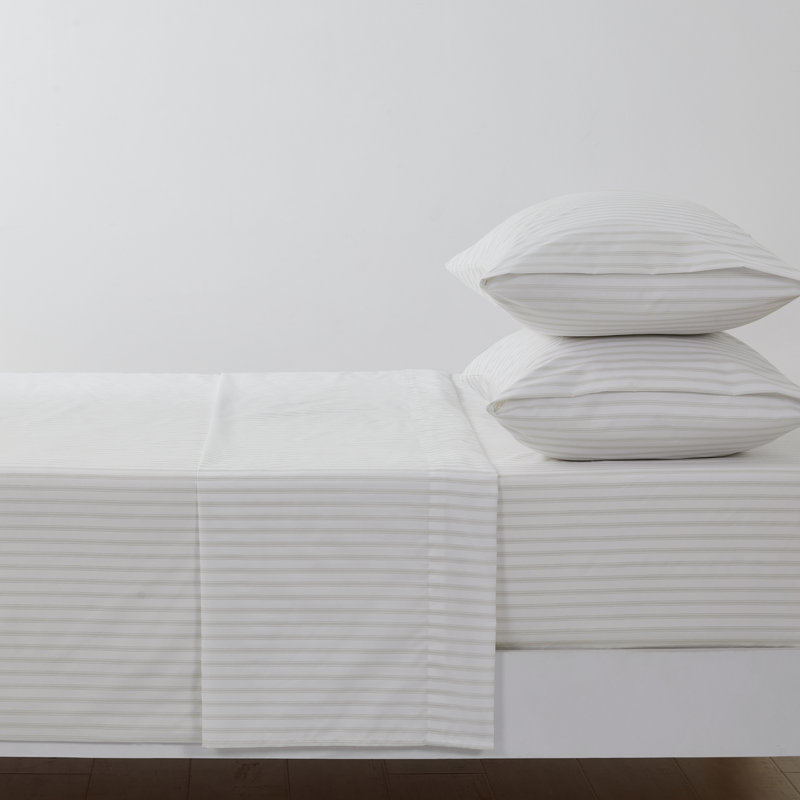 Jonathan Stripe Printed Microfiber Sheet Set, King Sheet Set + 1 Fitted Sheet + 2 Pillowcases