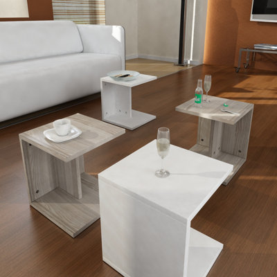 4 tables basses avec rangement Hormachea