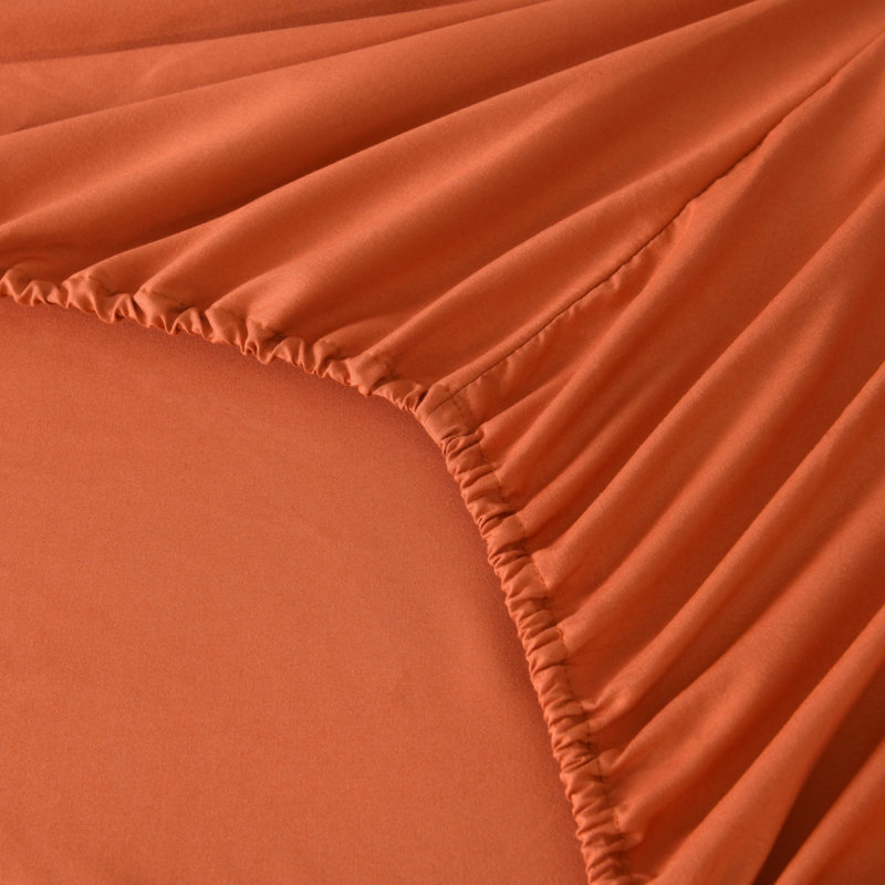 Ensemble de draps 4/6 pièces, Orange, Double