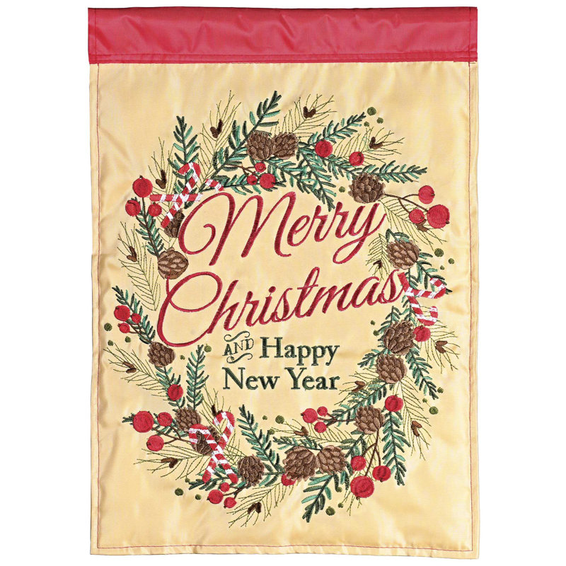 Drapeau de maison Merry Christmas and New Year