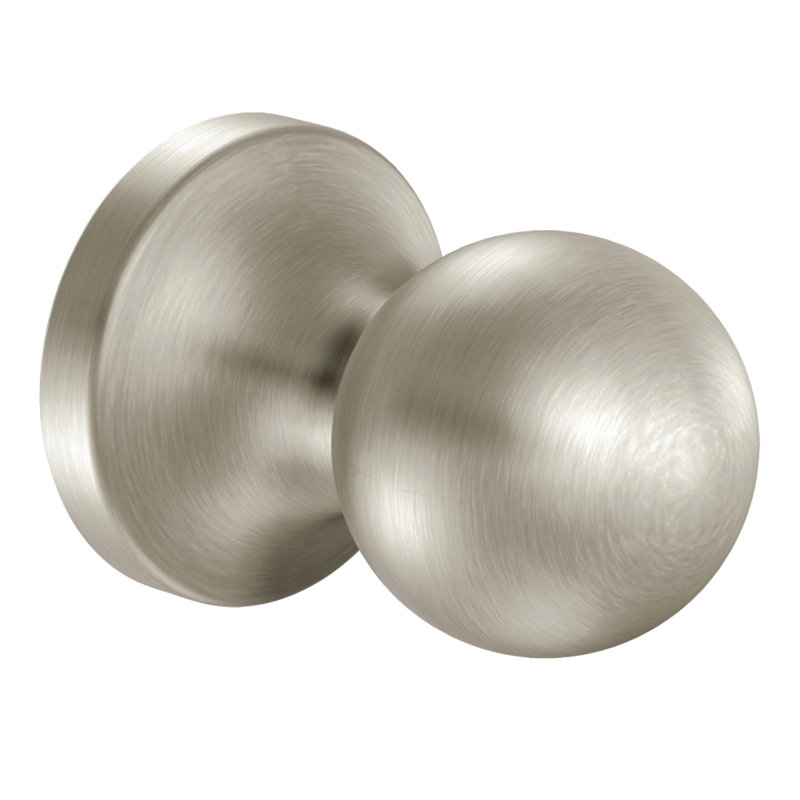 Poignée ronde Waterhill de diamètre 1,02 po, Nickel brossé
