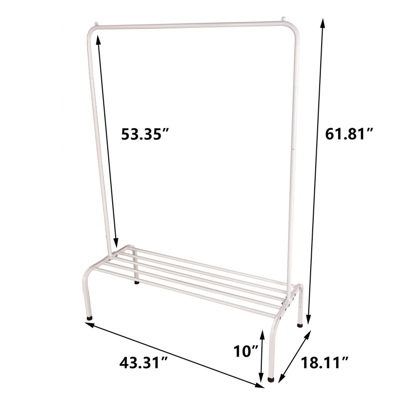 Portant à vêtements en métal Aryabella, Blanc