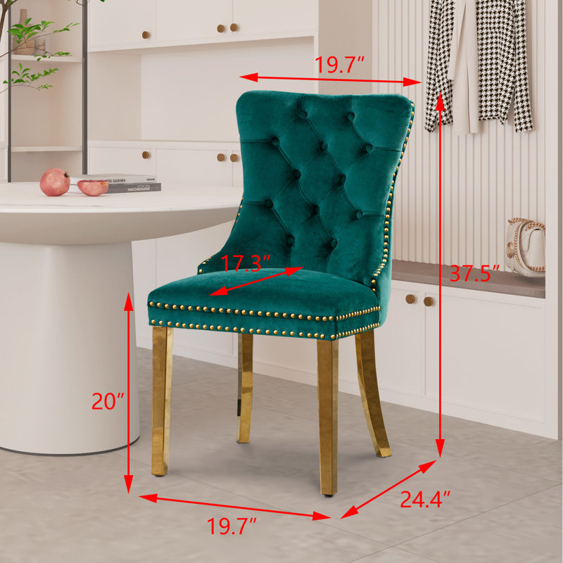Chaise de salle à manger Orla, Vert