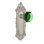 Emerald Crystal Waldorf Interior Mortise Door Knob with Victorian Long Plate