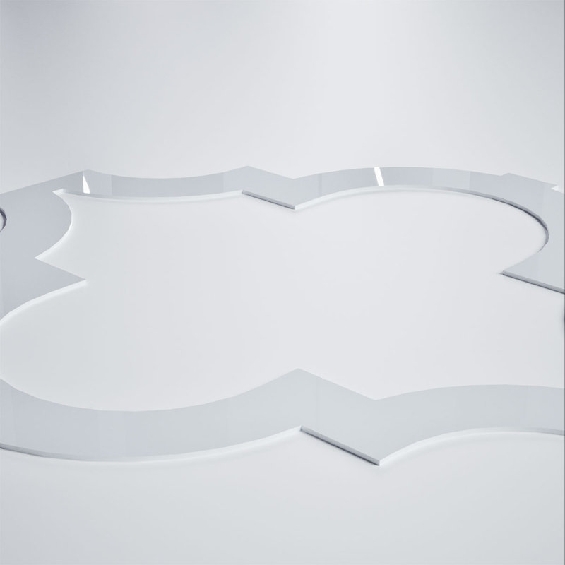 Panneaux muraux décoratifs en acrylique Marrakech, grand, l 23 3/8 po x H 23 3/8 po x T 1/8 po, blanc, Blanc