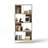 4-Tier Industrial Bookcase, Rustic Wood And Metal Frame, Asymmetrical Shelf-1474620939