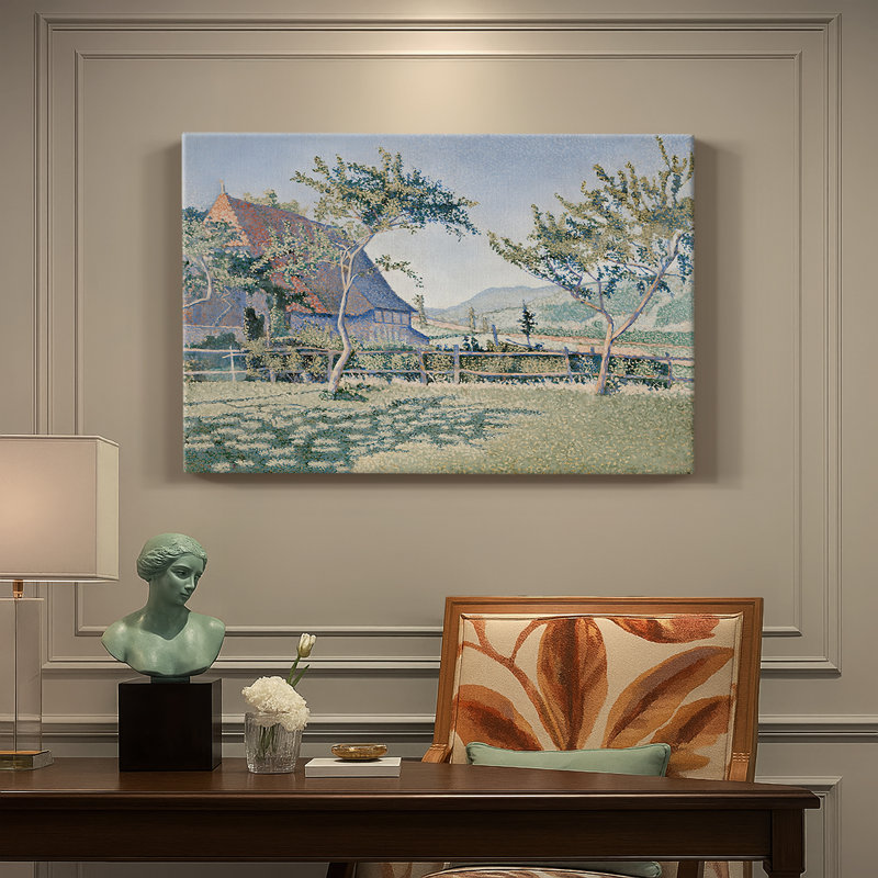 Comblat-le-Château, la prairie-Paul Signac-Toile tendue avec châssis-1886, 40 x 60