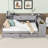 Daybed with Desk, Built-in Bookshelf, 3 Cabinets and 2 Drawers-1638339557