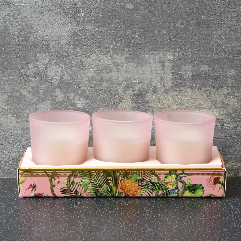 Oriental Flower Scented Jar Candle with Plastic Holder