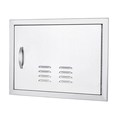 Porte d'accès pour barbecue en acier inoxydable 304, porte d'armoire de cuisine extérieure, 2 mm d'épaisseur, montage encastré pour îlots de barbecue, rangement pour barbecue intérieur et extérieur