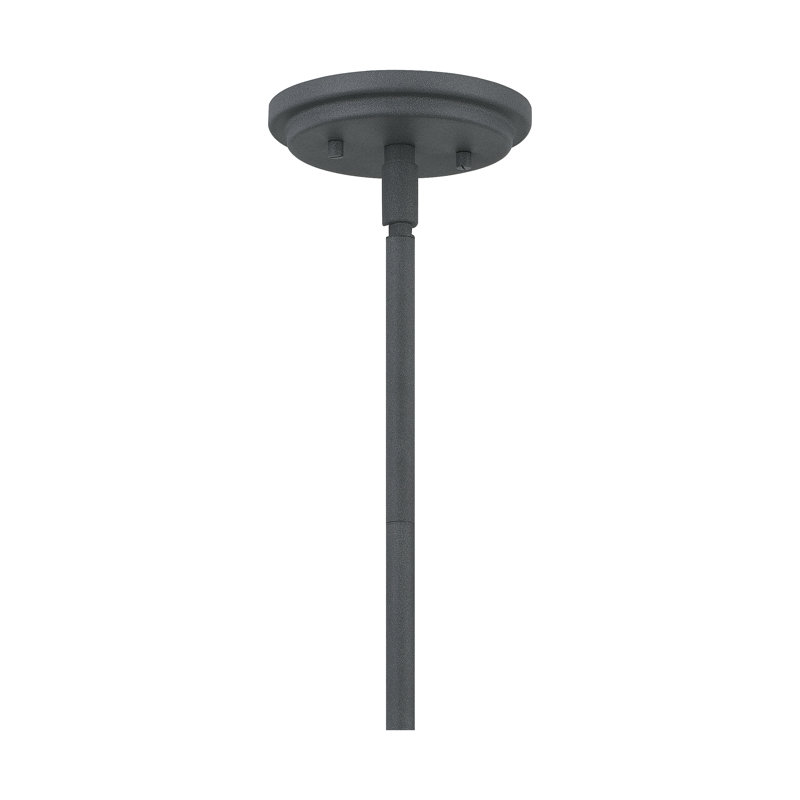 Luminaire suspendu conique 1 lumière auberge, Noir nuagé