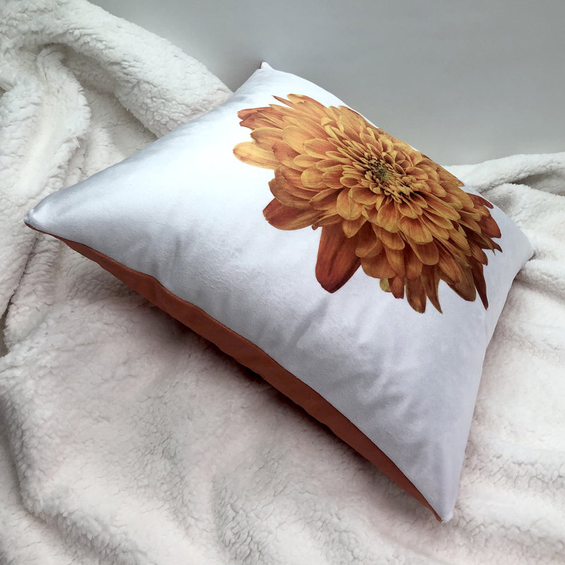 Floral Reversible Throw Pillow