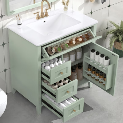 Meuble-lavabo élégant 30 "avec comptoir d'évier