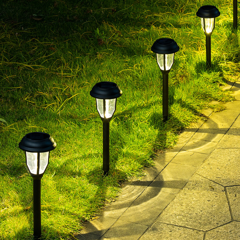 Black Low Voltage Solar Powered Integrated LED Pathway Light Pack