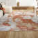 Tapis orange / crème Clemencio