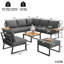 7-Person L-Shaped Outdoor Sofa Set with Wood Table-783022781