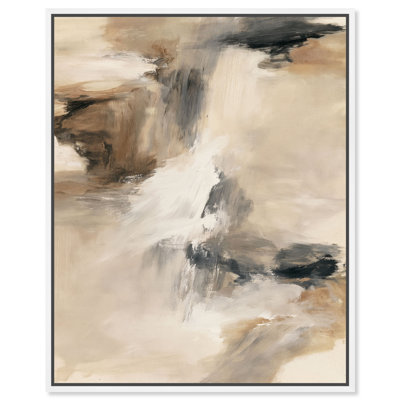 Tableau sur toile encadrée Desert Gale II, style bohème, par Art Remedy, cadre blanc, 48 x 60