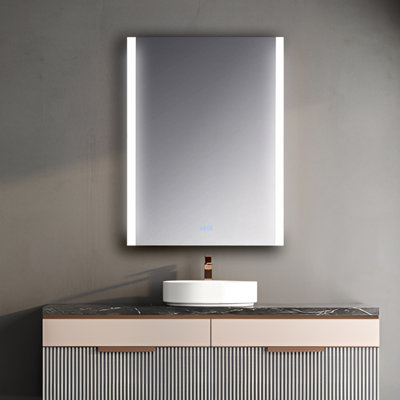 Pharmacie à DEL - Armoire à miroir lumineuse encastrée ou à fixation en surface avec désembueur, luminosité réglable, fermeture en douceur, tablettes de rangement - organisateur de salle de bain moderne