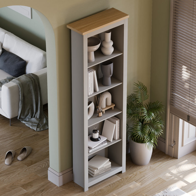 Beacsfield 175cm H x 59cm W Standard Bookcase, Grey