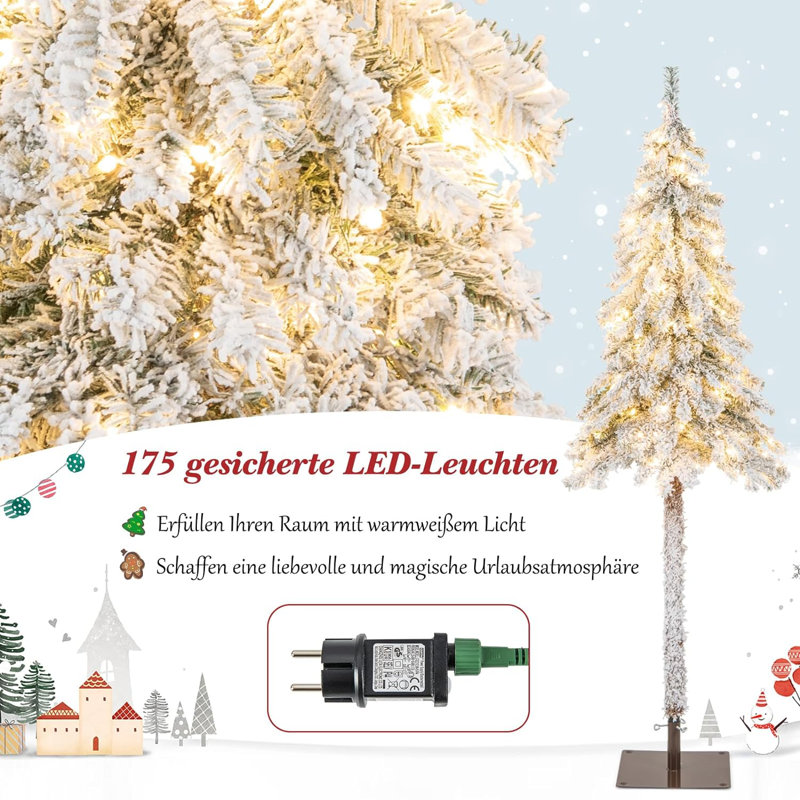 Lighted Artificial Pine Christmas Tree