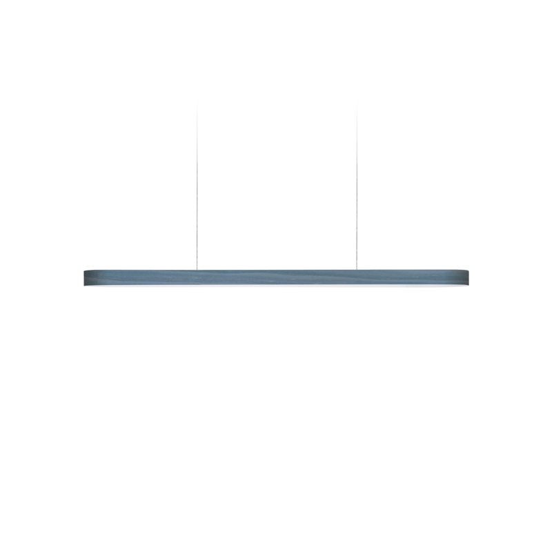 1 - Light LED Pendant, 98" H x 47.2" W x 2" D, Blue, Matte Black