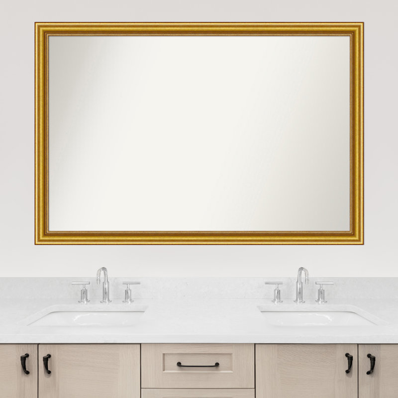 Townhouse Gold Non-Beveled Bathroom Wall Mirror, 33,75 po x 49,75 po