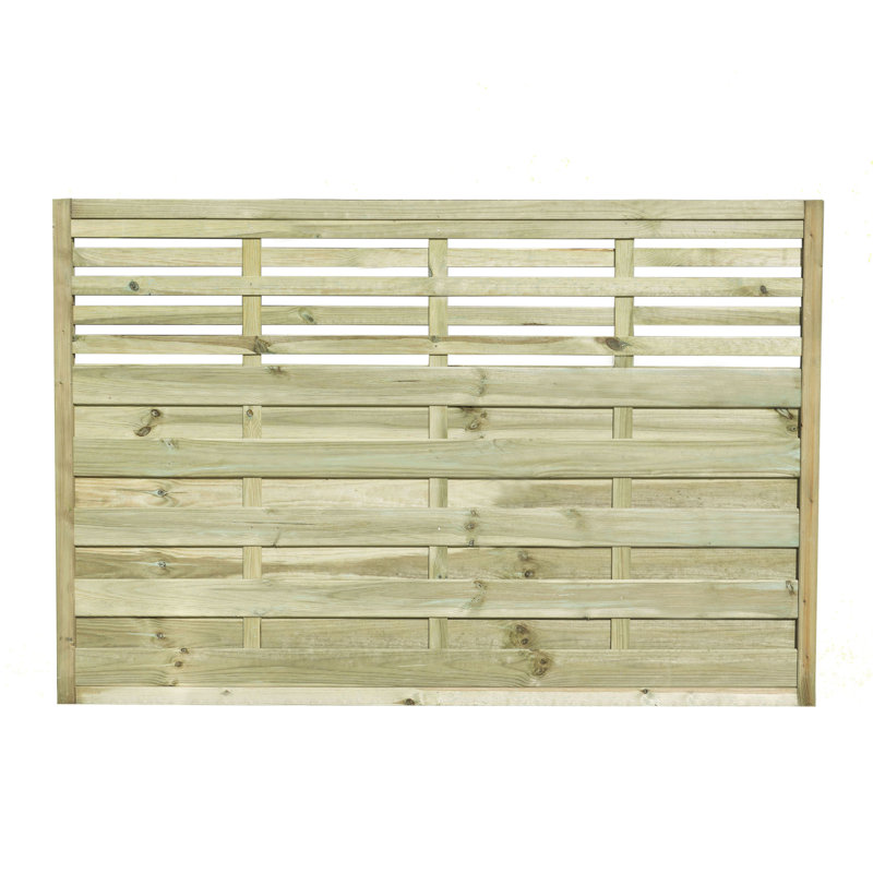 180'' W Natural Timber Wood Fence Panels, 120cm H x 180cm W x 4cm D