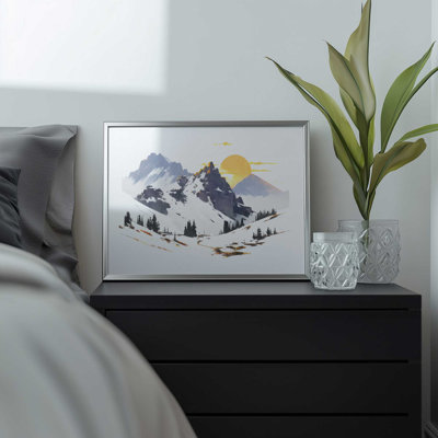 Snowy Peaks at Sunrise Print