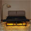 Base de lit réglable Base de lit pour grand lit avec télécommande sans fil inclinée tête et pied 4 ports USB, veilleuses sous le lit, moteur noir sans gravité