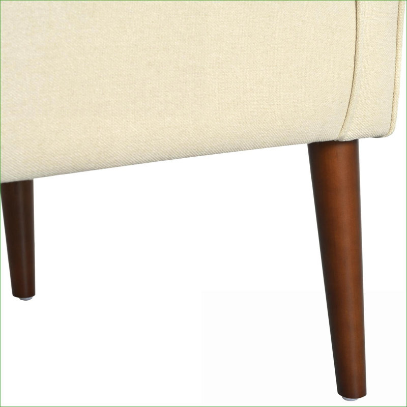 Mid-Century Button-Tufted Upholstered Accent Chair, Sturdy Birch Legs Club Tub Chair for Living Room Bedroom Office, for Adults
