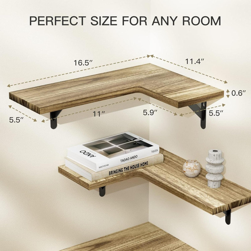 Tablette en bois 3 pièces Alagan