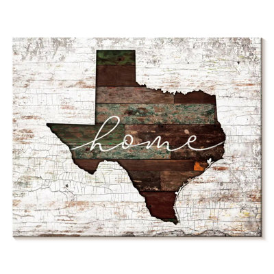" Texas Home Map Canvas Print " Print
