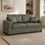 Canapé 69 po à deux places avec tissu en aluminium et 2 coussins décoratifs, canapé moderne ultra-confortable pour une utilisation multi-espace