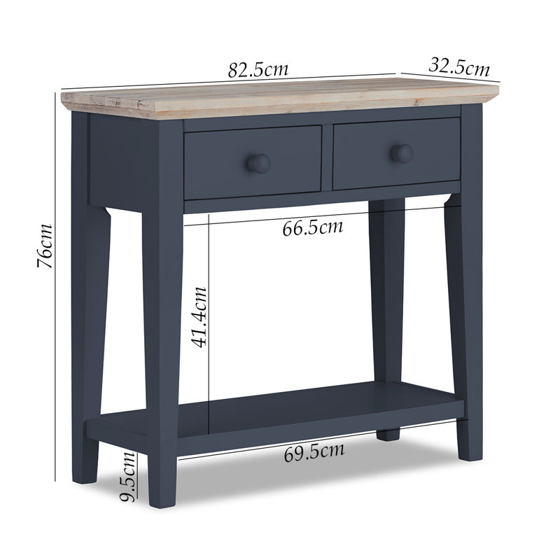 Bayou 82cm Console Table, Navy Blue