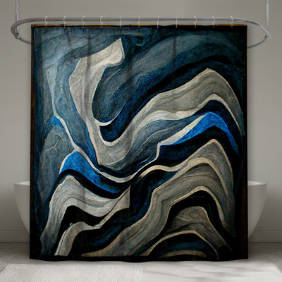 Rideau de douche abstrait - Art Modern Decor