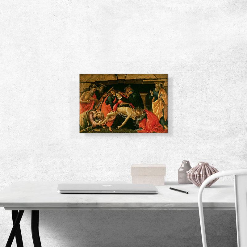 Lamentation au-dessus du Christ mort - 1492 - impression, H 12 po x l 18 po x P 0,75 po