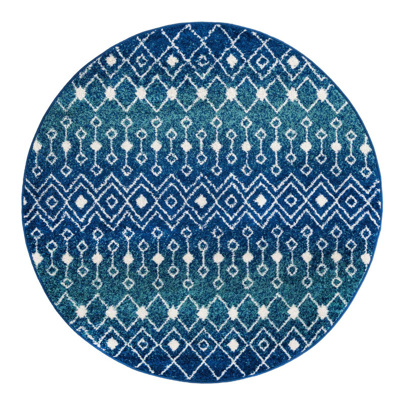 Somerville Geometric Indoor Rug, Round 5'3"