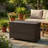 Laki Outdoor Storage Chest, Brown PE Rattan Wicker, Aluminum, 53 Inch