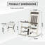 Ensemble de 3 chaises berçantes d'extérieur