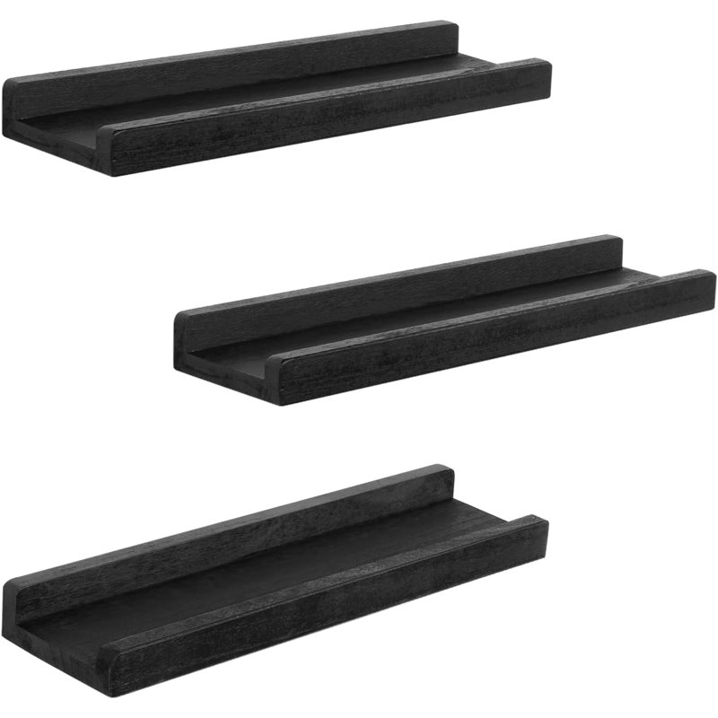 Floating Shelves Wall Mounted ,rustic Wood Wall Shelf Set Of 3 For Storage Display Shelves For Bathroom/kitchen/bedroom/living Room,rustic Brown