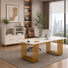 2-Piece Home Office Set, 71" Executive Desk + Storage File Cabinet
