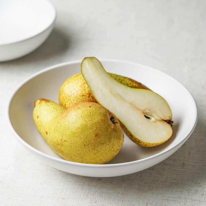 Ensemble de 4 bols à pâtes en grès blanc, bols en céramique mate de 23 cm (lot de 4)