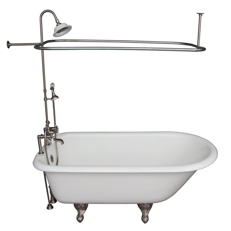 Baignoire en fonte trempée 68 "x 31" avec robinet Cadmus
