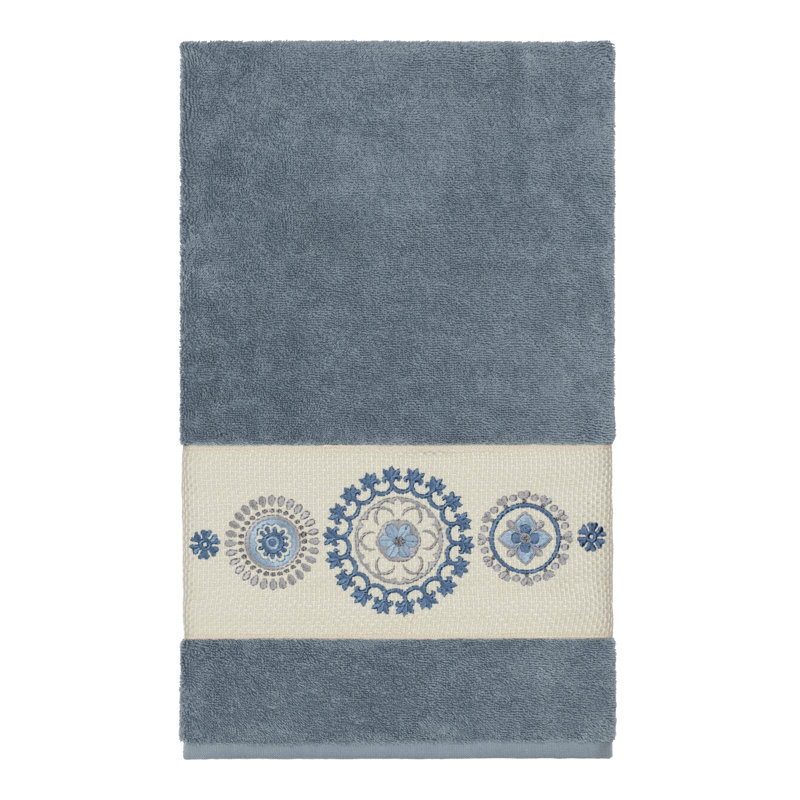 Serviette de bain en coton turc Isabelle, Bleu sarcelle